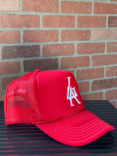 Load image into Gallery viewer, Red LA Trucker
